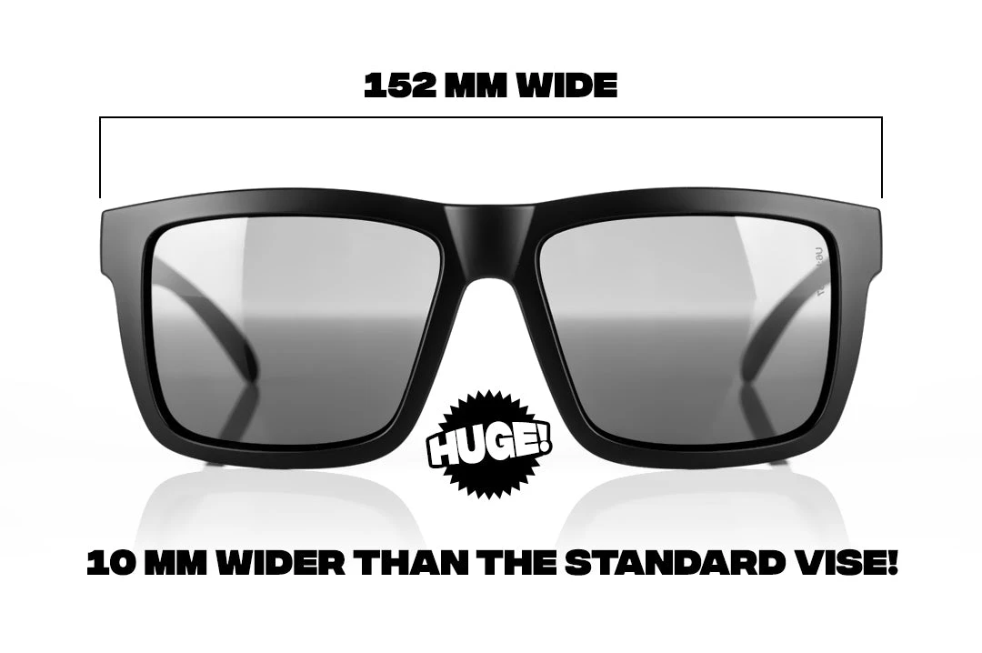 XL VISE Z87 Sunglasses Black Frame: Black Lens - Image 3