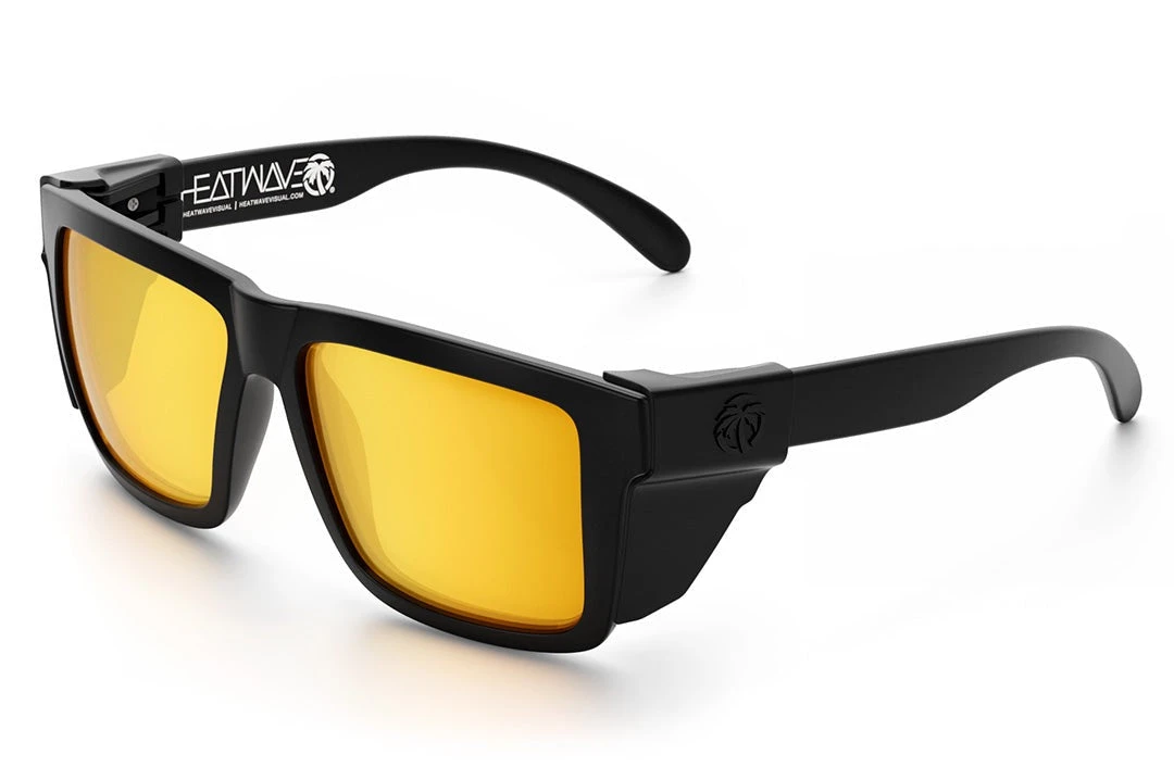XL VISE Z87 Sunglasses Black Frame: Gold Lens - Image 2