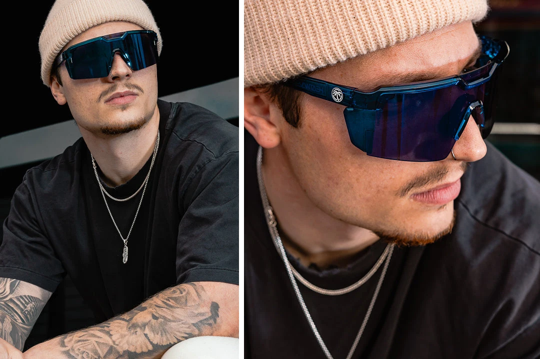 Future Tech Sunglasses: Neon Blue Frame Z87+ - Image 2