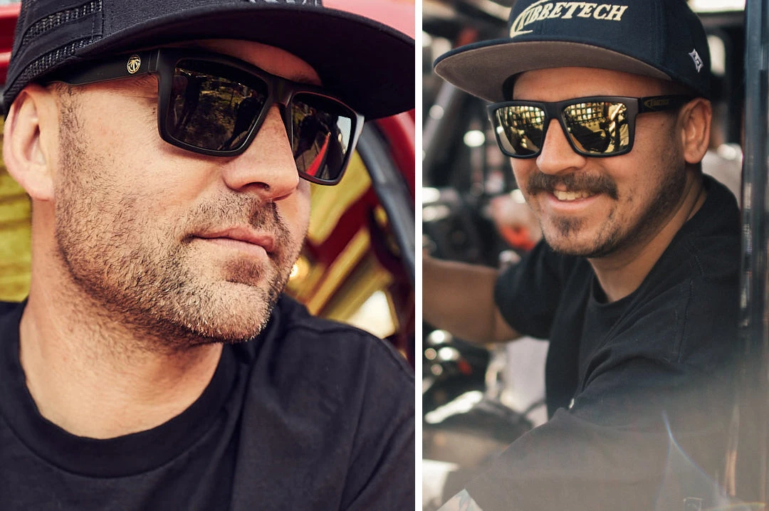 VISE Z87 Sunglasses Black Frame: Black Lens - Image 7