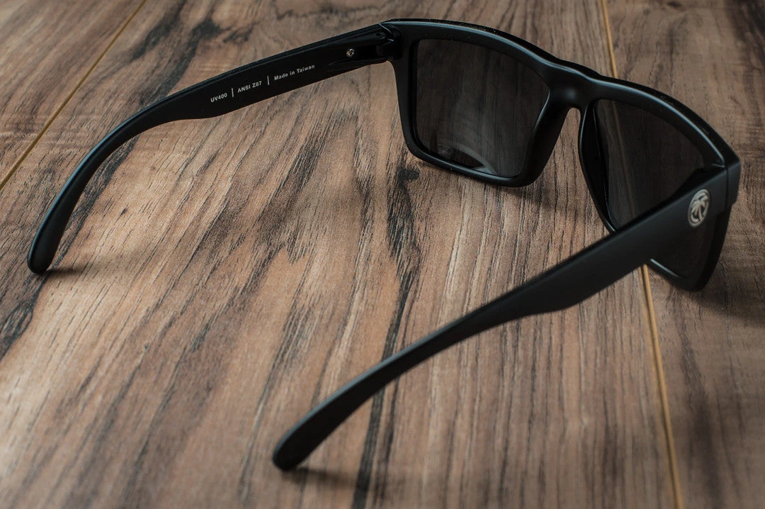 VISE Z87 Sunglasses Black Frame: Black Lens - Image 5